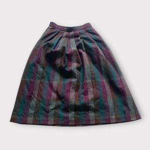 Vintage 80s/1980s Striped Wool Blend Skirt